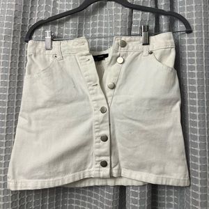 Forever21 Denim white mini skirt